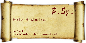 Polz Szabolcs névjegykártya